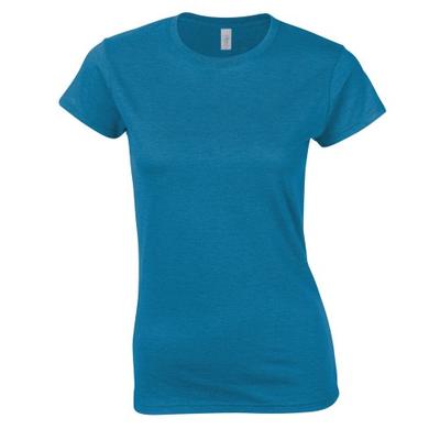 Womens/Ladies Softstyle Plain Ringspun Cotton Fitted T-Shirt