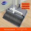 Miaojie Foldable Broom & Dustpan Set: Durable, Thickened, Dense Plastic for Home Use