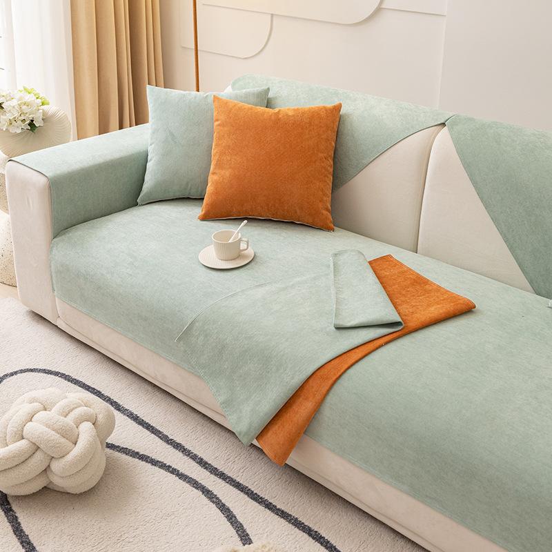 Waterproof And Anti-Cat Scratch Sofa Cushion, Universal In All Seasons, Non-Slip, Solid Color Pet Urine-Proof Sofa Cover, Backrest Cover Cloth Towel
