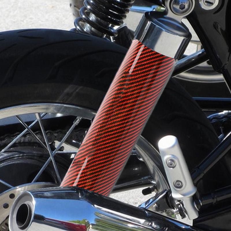 Stoßdämpferabdeckungen Wasserdicht Staubdicht Kohlefaser Vorderradgabel Einstellbar Motorrad Schutzstange Schutzmanschetten Schützende Stoßdämpfer