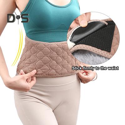 Winter Waist Warmer Adjustable 3 Layers Thick Cold Weather Men Women Thermal Plush Waist Back Brace Lumbar Support Belt Waistband Abdominal Protector