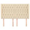 VidaXL Headboard with Ears Cream 147x23x118-128 Cm Fabric3118295