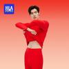 HLA Men's Festive Red Thermal Underwear Set