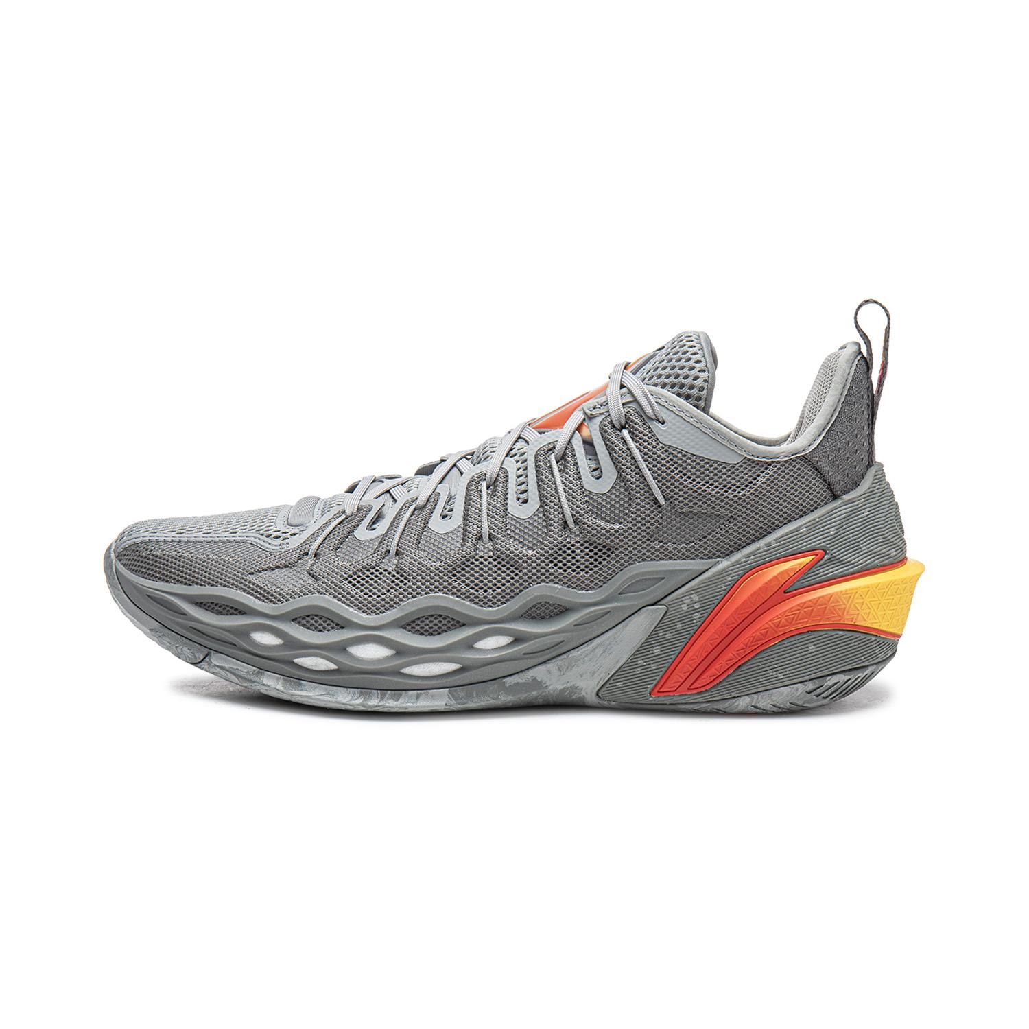 

Li Ning Buckets Cushioning Slip Resistant Breathable Low top Basketball Shoes Men s Gray ABAV051-22 44