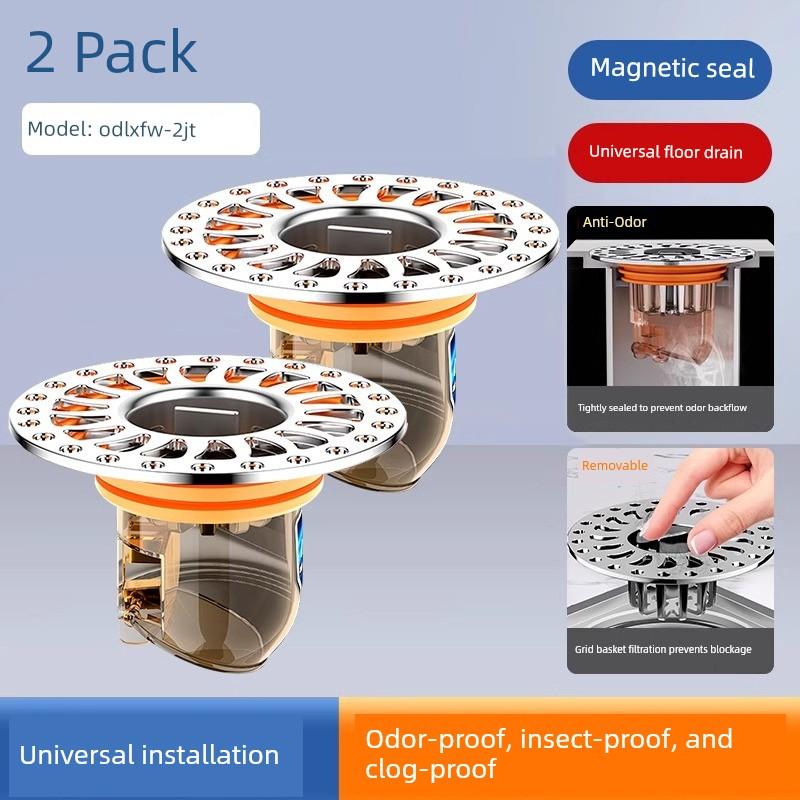 Bathroom Floor Drain Deodorizer, Universal Inner Core Sealing Cover for Toilets, Insect-Proof Kitchen Drain Anti-Odor Device