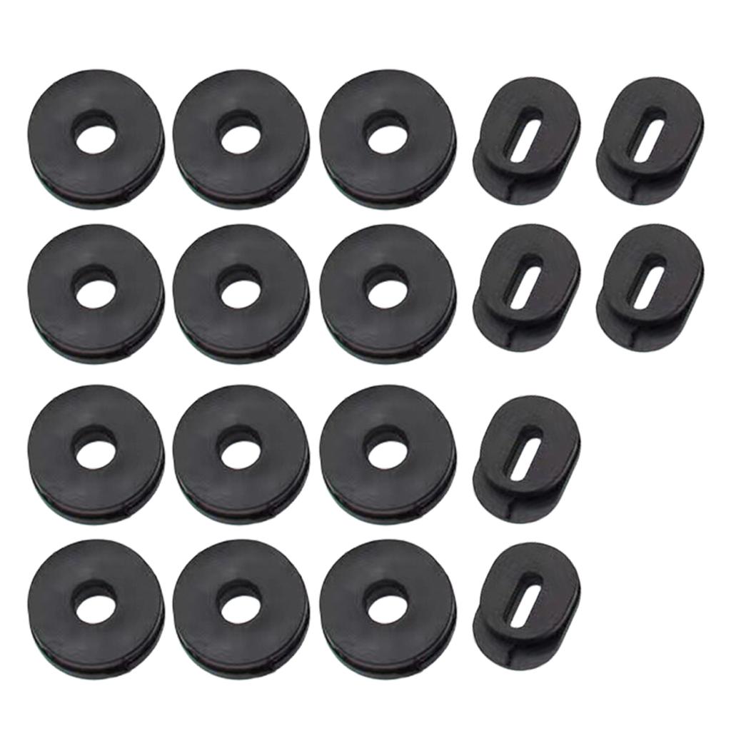 18pcs Motorcycle Rubber Edge Cover Pads Wear Resistant Edge Gasket Motorcycle Accessories Simple Installs for CG/ZJ125