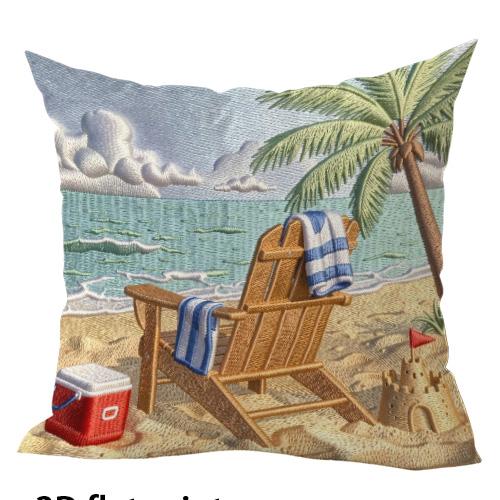 Retro Beach Vacation Double-sided Printed pillow cover Short plush Suitable living rooms bedrooms sofas throw cushion cover
