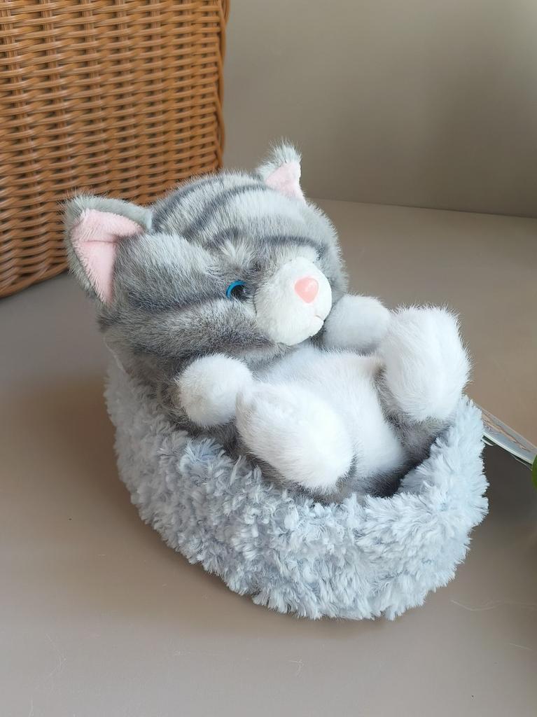 Cat Plush Toy With Pp Cotton Filling For Baby Gift And Car Seat Decor