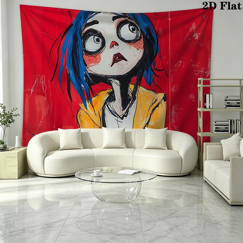 Coraline Pattern Home Decor Tapestry, Wall Hanging, Decorative RV Wall Cloth.MGT0918501