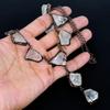 Clear Quartz Handmade Gemstone Necklace, Copper Electroformed Necklace Antique Jewelry, For Engagement Gift