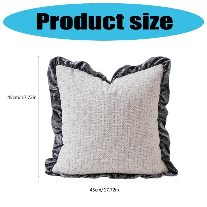 Vintage Style Breathable Cotton Pillowcase Wovens Craft Textured Surfaces Decorative Throw Pillow Cover Home Accent