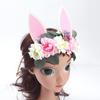 Headwear Garland Rabbit Ears Floral Flower Hair Accessories Baby Girl Headband