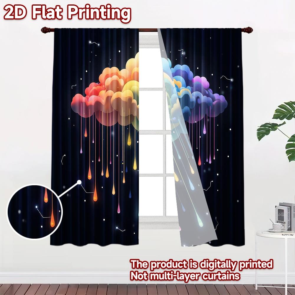 2D Flat Photography Backdrop Popular Photography Scene Banner Colorful Dripping Cloud 100% Polyester Birthday Party Perfect