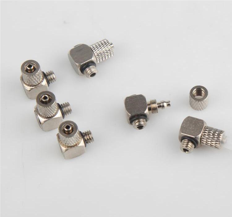 Mini Pneumatic Air Hose Quick Connect Elbow Fitting (PC6-M5, 6-M6, 4-M5, 4)
