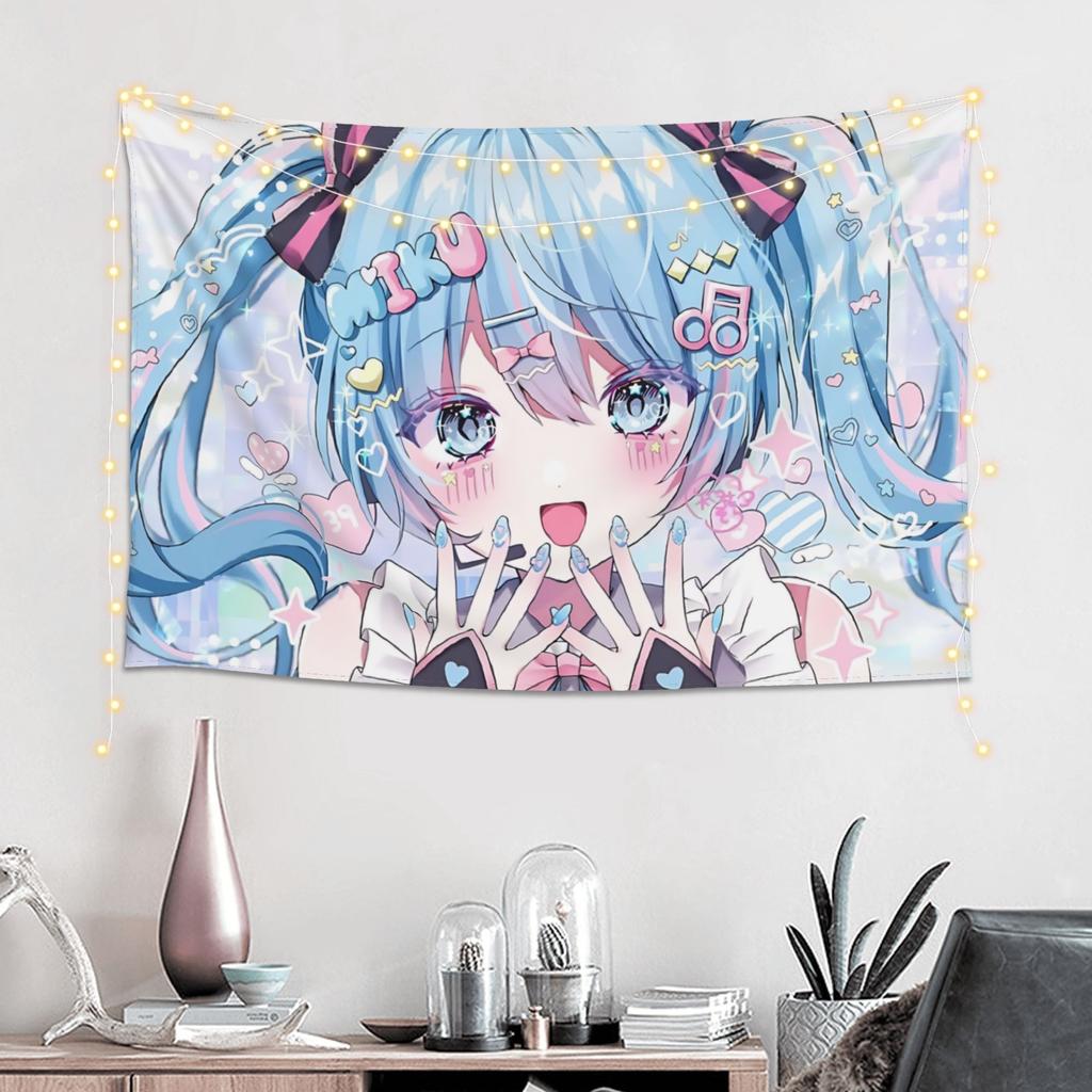 Colorful Anime Girl Tapestry Wall Hanging Blanket Tapestry Home Decor Items Wall Decorations