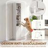Bookshelf, 6-Tier Shelving Unit, 30 x 24 x 182 cm, Cabinet, Adjustable Shelf, White