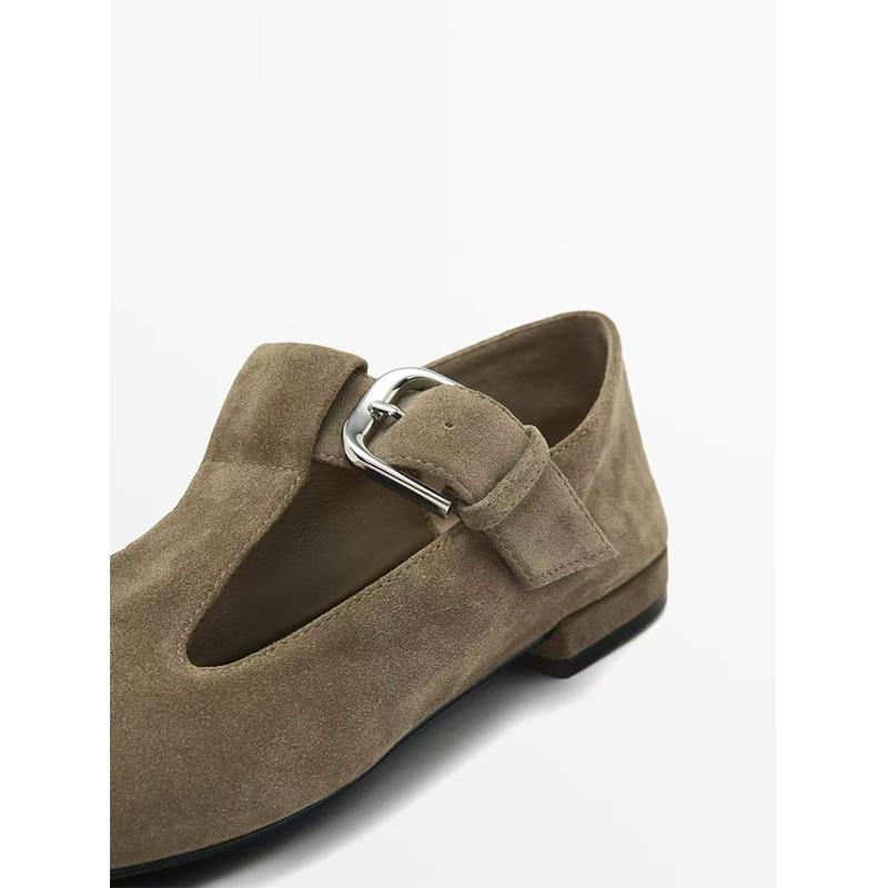 Fashion Shoes for Women 2025 New Retro Sheep Suede Ladies Spring Footwear Luxury Genuine Leather Low Heel Sexy Fashion Low Heels Pumps