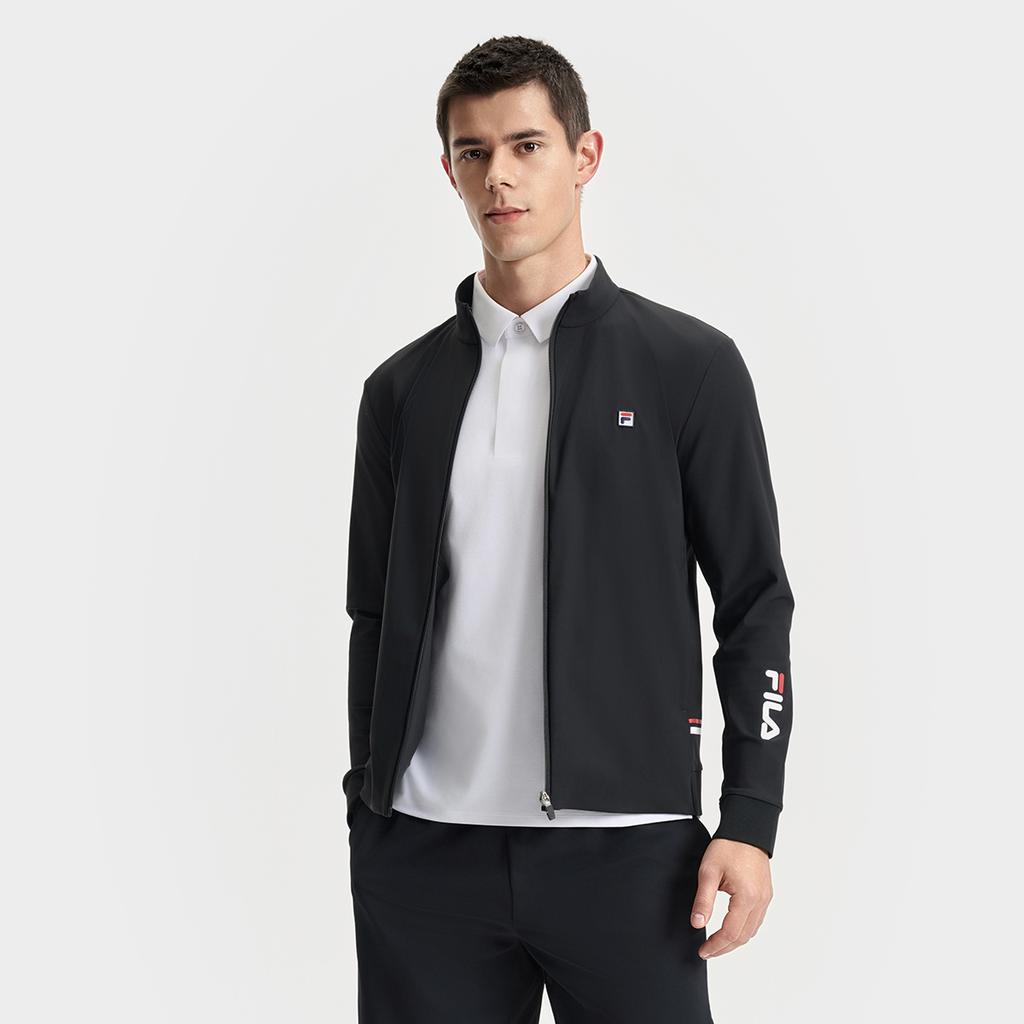 FILA Tennis Series Fashion Versatile Comfortable Long Sleeve Jacket Men Jacket Black A11M523502F-BK