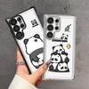Cartoon Cute Panda Phone Cover Case for Samsung Galaxy S25 S24 S21 Plus S25Edge S22 Ultra S20 FE S23