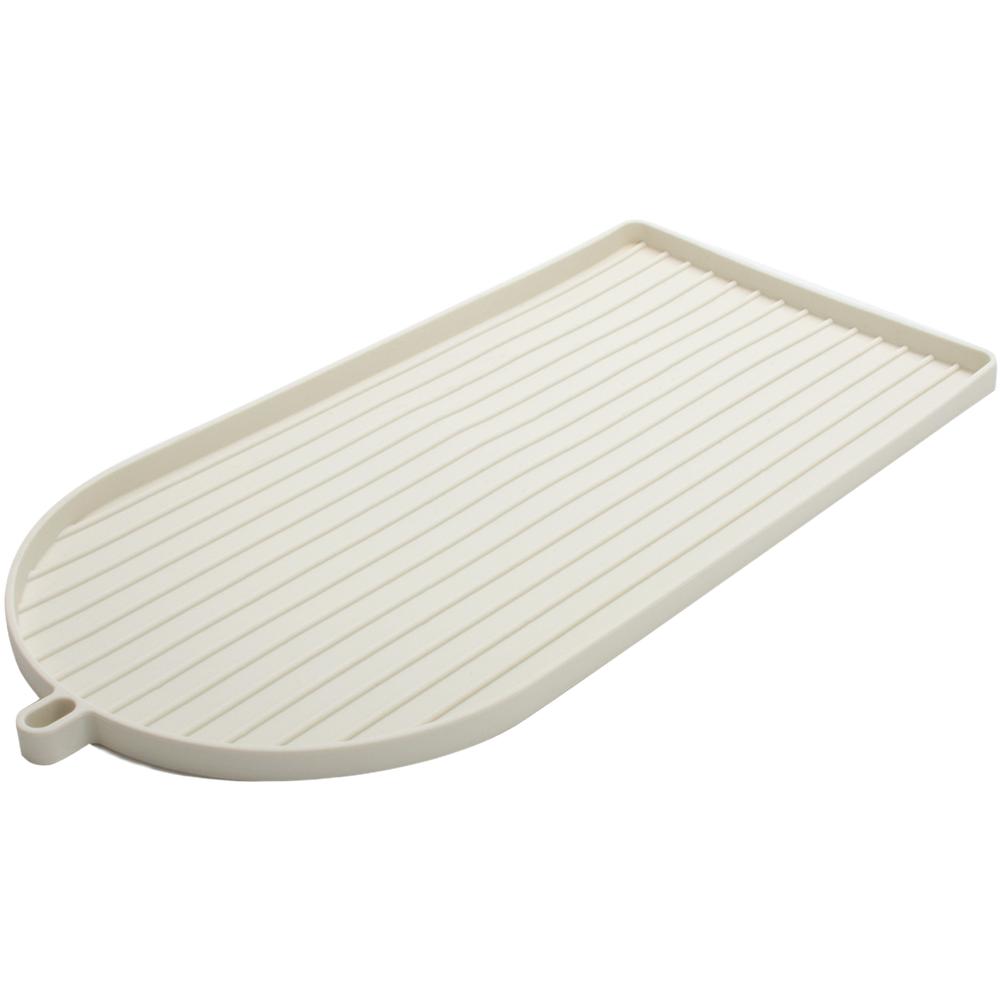 Raised Edge Tray Non Slip Machine Pad Non Slip Silicone Coffee Mat Coffee Machine Mat Flexible Silicone Material