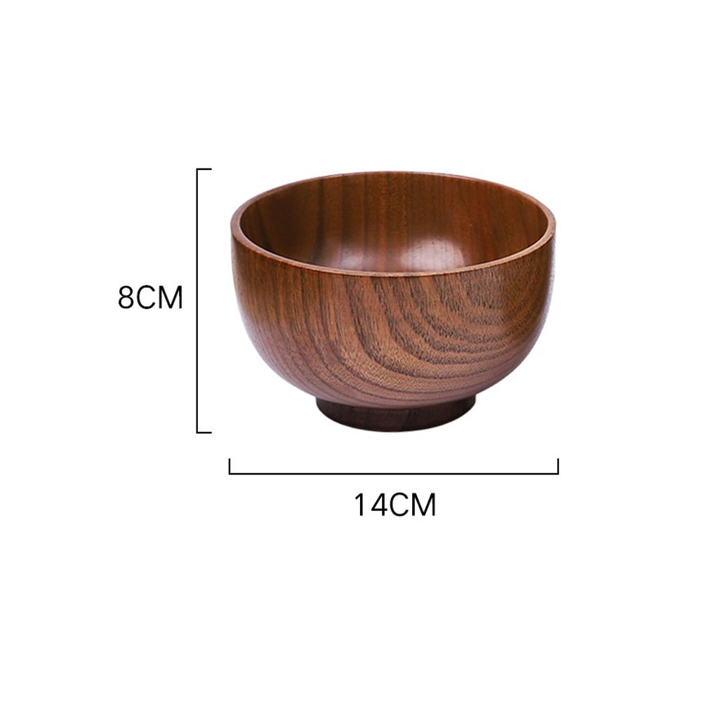 Wooden Bowl Japanese Style Wood Rice Soup Bowl Salad Bowl Food Container Large Small Bowl for Kids Tableware Wooden Utensils