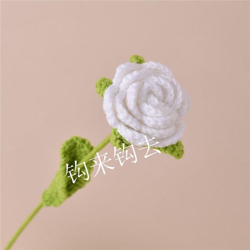 Handmade Knitted Wool Rose - Creative Valentine's Day or Birthday Gift for Girlfriend or Best Friend