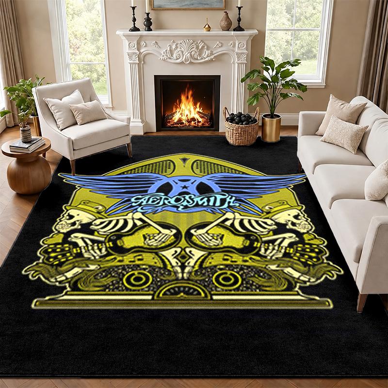 Aerosmith Carpet Door Mat for Living Room or Bedroom Protective Mat Under Chair Office Decoration Christmas Gift Birthday Present