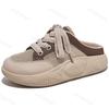 Fashion Women Slippers 2025 Summer Platform New Fashion Mesh Breath Vulcanized Shoes Comfortable Non Slip Half Slippers Zapatos De Mujer