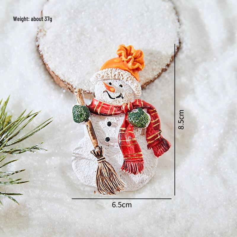 Retro Gingerbread Man Christmas Tree Ornaments: Cute Resin Refrigerator Magnets