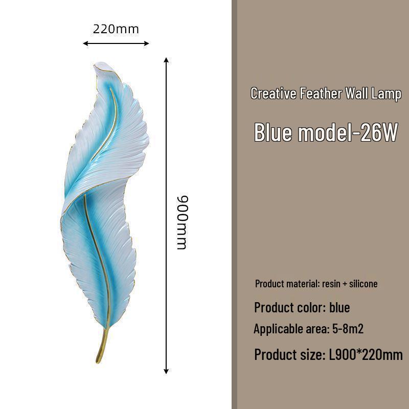 Luxury Creative Feather Wall Lamp for Living Room, Bedroom, and Bedside