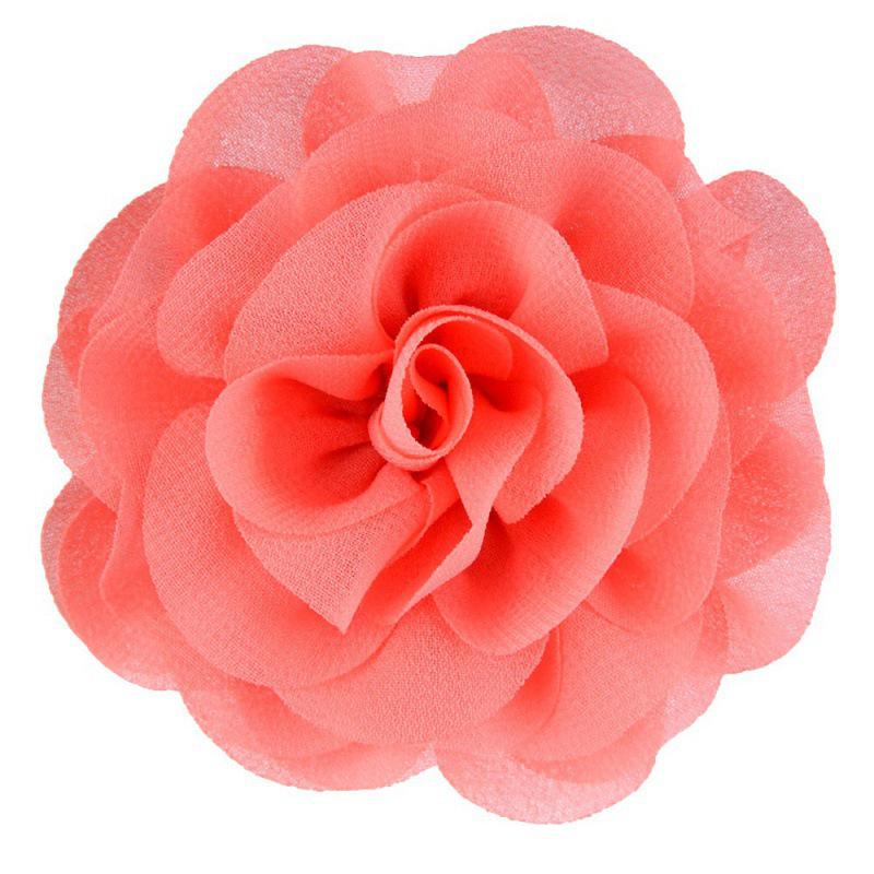 8cm Handmade Pearl Chiffon Rose Flower for Shoes, Hats, Clothing, and Headwear Accessories