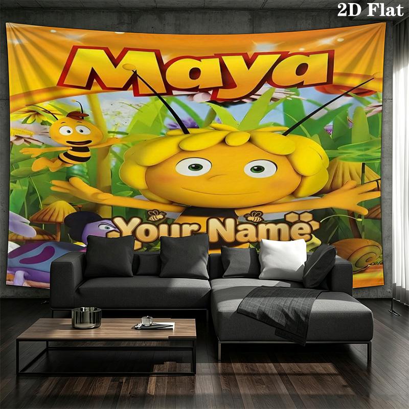Artwork Custom Name Wall Tapestry Aesthetic Wall Hanging Printed Fabric Blanket Decorative Tapestries For Bedroom Living Room Home Decor