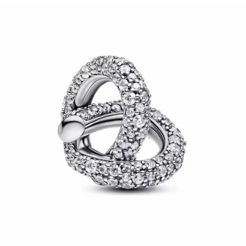 New Hollowed Out Heart-Shaped Charm Bead Fits Perfectly With Original Decorative Bracelet Women'S Jewelry Amulet Copper