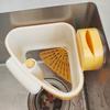 Suction Cup Kitchen Sink Strainer Basket Large Capacity Simple Installation Corner Sink Trash Catcher Sponge Holder