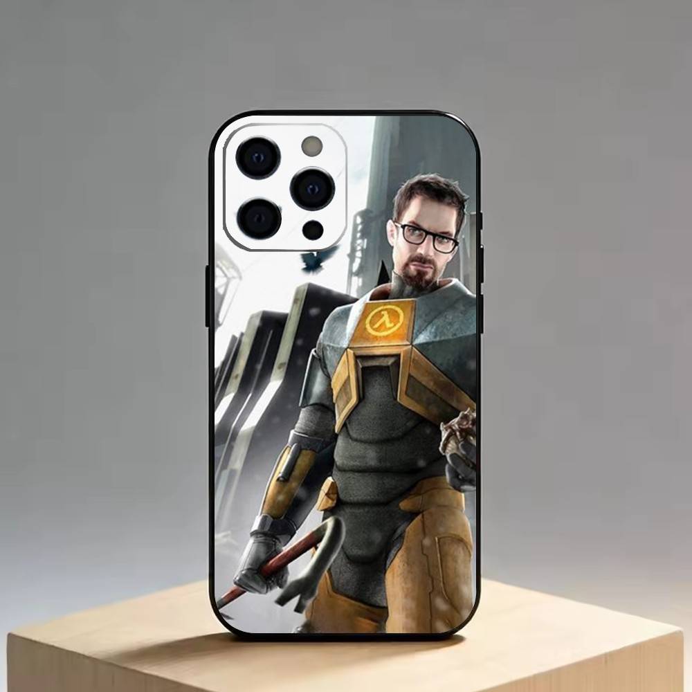 Half-Life Phone Case For iPhone 17,16,15,14,13,12,11 Plus,Pro Max,XS,Soft Silicone Black Cover