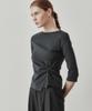 ZEROSTREET Lezero Drape Top / Charcoal