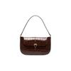 Miranda Vintage Crocodile Pattern Leather Underarm Bag Baguette Handbag Women Bags Dark-Chocolate 19PFMDASNEDMED