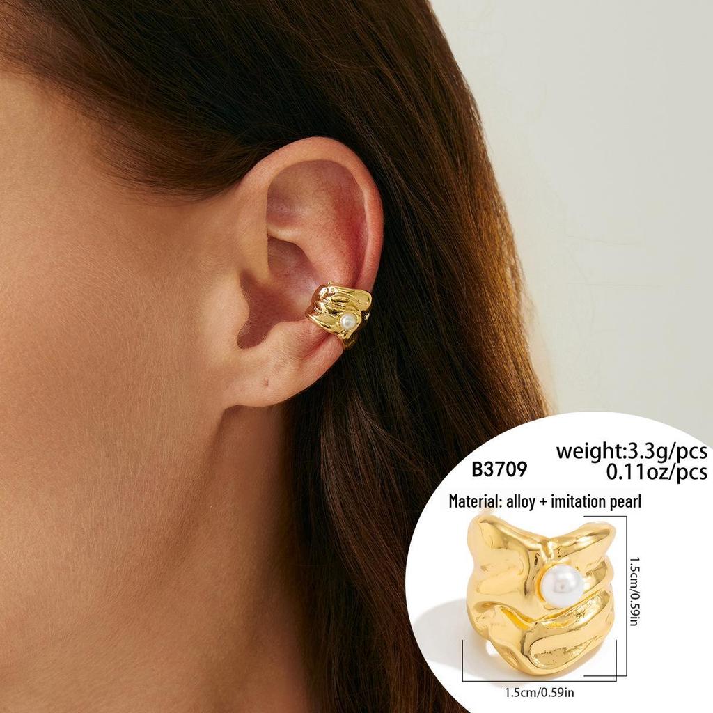 Retro Comma Teardrop Punk Dangle Ear Clip Earring - Minimalist European & American Design