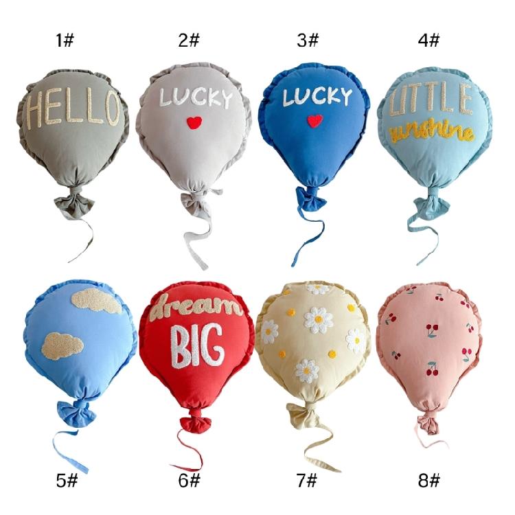 Playful Balloon Plush Pillow, Soft Polyester Throw Pillow for Kids Room and Living Area