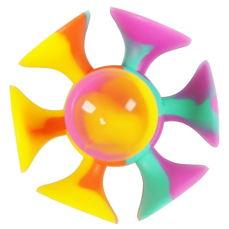 

Fidget Spinner Sucker Silicone Edc Sensory Relieve Stress Relief Toy Fingertip Spinning Top Tip Gyro For Children Adhd Kids Girl