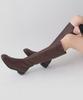 Salt And Chocolate [Wide Ver. Added] Square Toe Basic Long Boots 412148004 (3Cm/2Color)