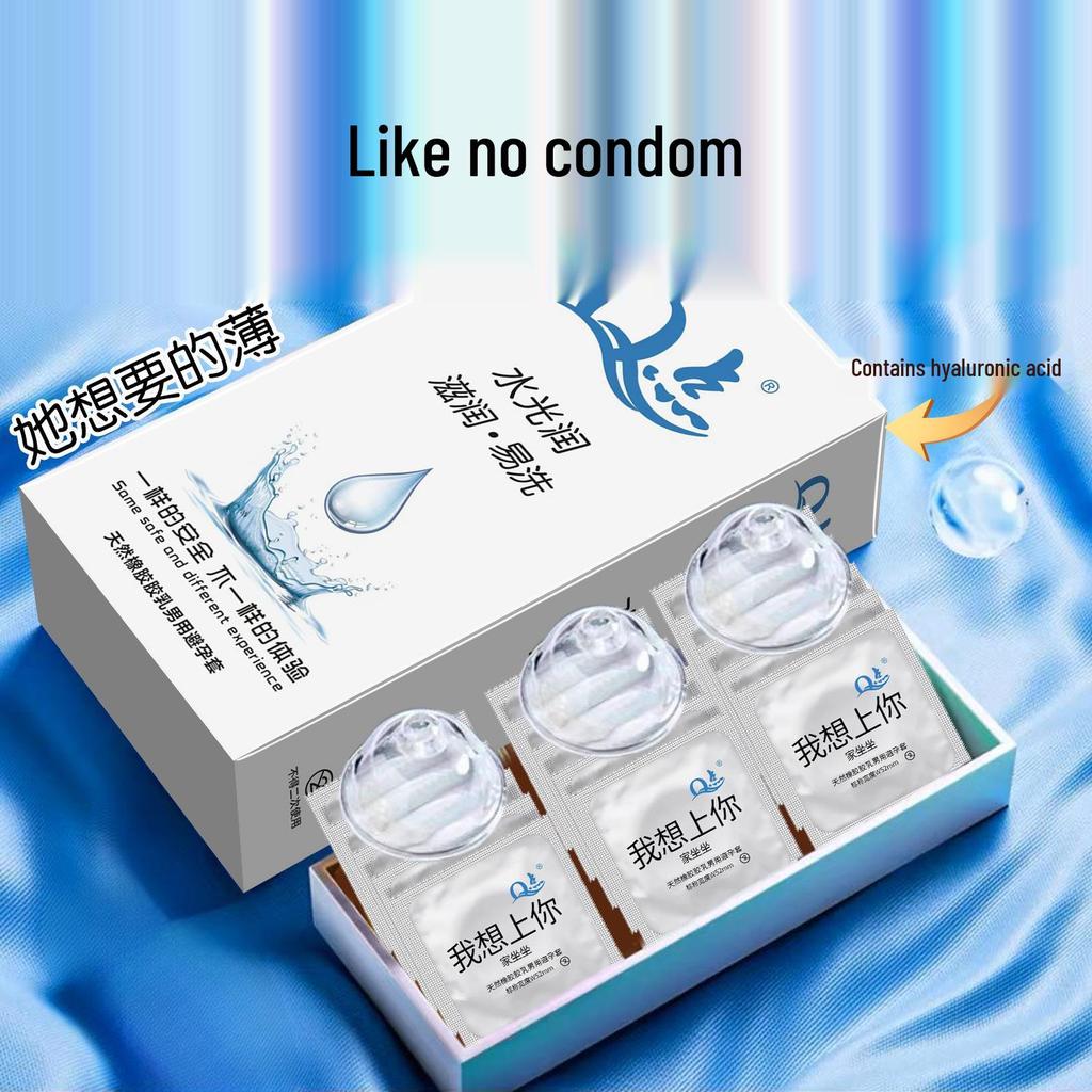 Q-Point Ultra-Thin Nude Feel Condoms with Hyaluronic Acid and Large Particles for Men