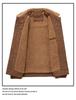 2025 Men's Suede Jacket: Lambswool-Lined Cotton Outerwear, Velvet-Thickened for Winter