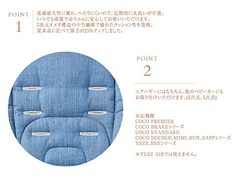 AirBuggy Dacron Fresh Stroller Mat, Pin Check, Ages 0 Months and Up, AB6570