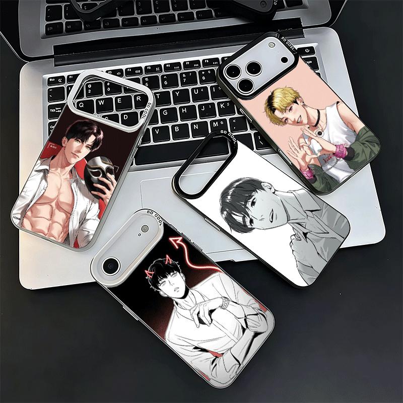 B-J A-Alex Anime Soft Phone Case for iPhone 15 16 17 Pro Max 17Air 16E 14 Plus 13 12 Mini Shockproof Cover Back Shell
