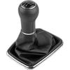 ONEVER 5 Speed Car Gear Shift Knob Gaitor Boot with PU Leather Dustproof Cover Compatible with VW Golf Bora Jetta GTI MK4, Black