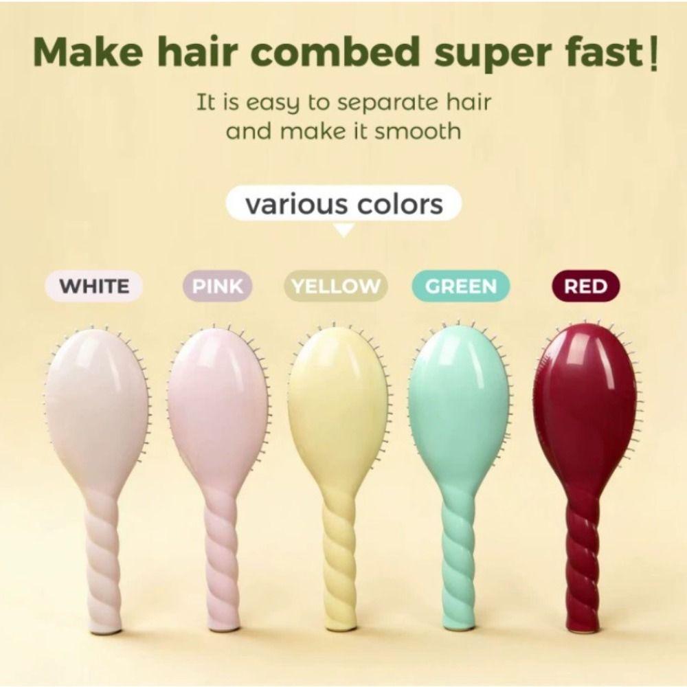 Anti Static Boar Bristle Hair Brush Macaron Hairdressing Comb Air Cushion Comb Scalp Massage