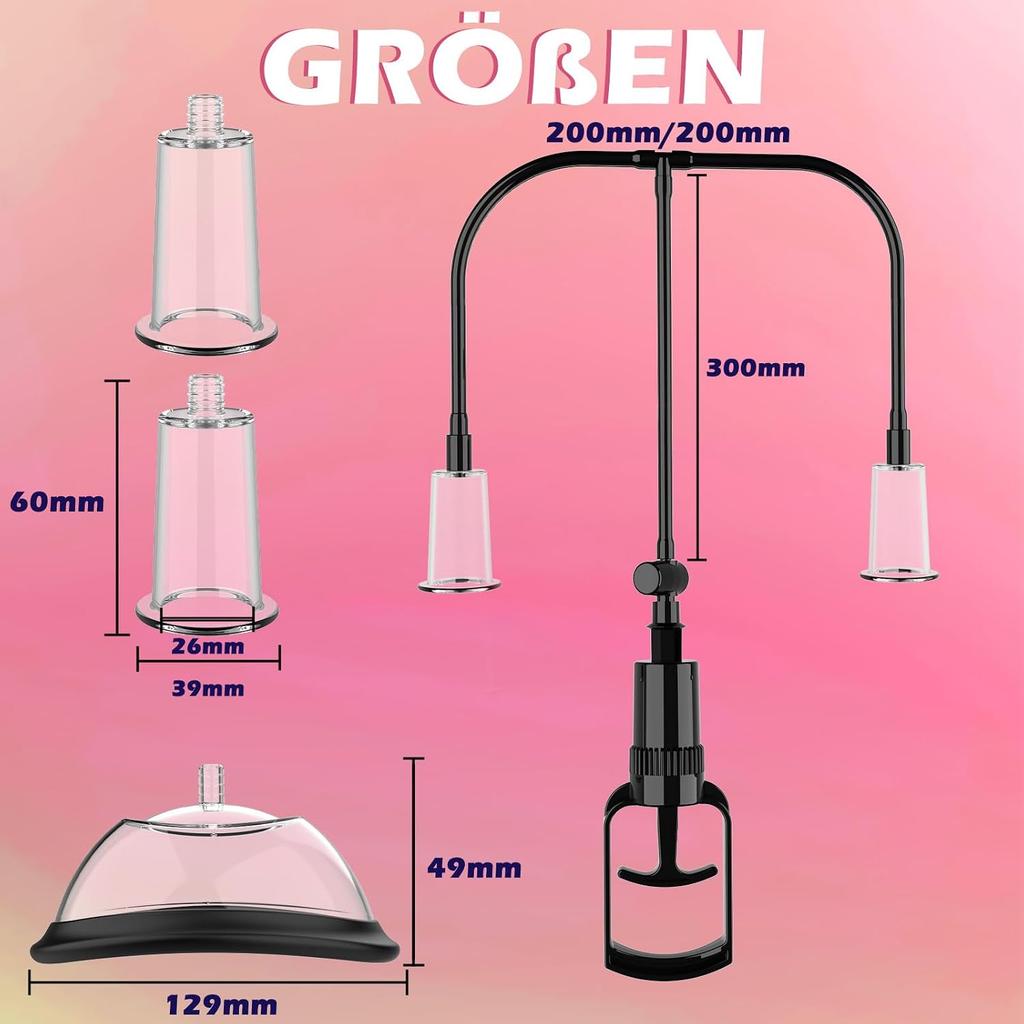 Pussipumpen Nipple Pumps Sex Toy for Women, Vagina Clitoris Vacuum Pump, Clitoris Nipple Suction Cups & 2 Nipple Pumps Sex Toy, Sex Toy for Couples