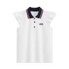 Girls' Big Kids' Moisture-Wicking Flutter Sleeve Polo Shirt