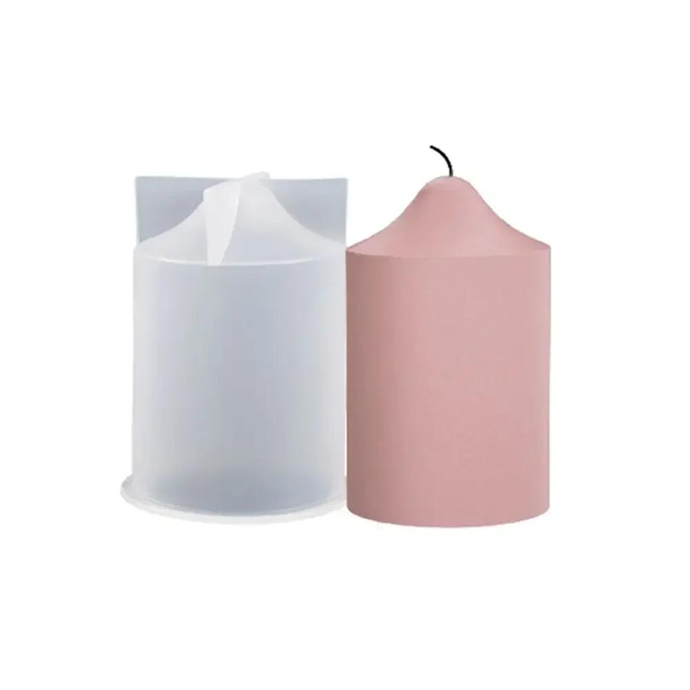 3D Cylinder Candle Mold DIY Candle Silicone Mold Cake Resin Molds 3D Art Wax Candle Making Mould Silicone Handmade Soap Molds